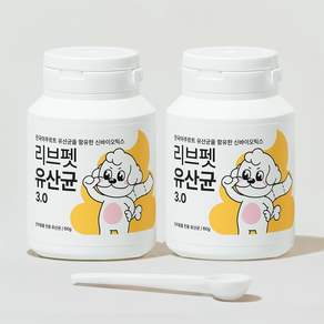 리브펫 유산균 3.0 강아지 고양이 분말형 60g * 2통, 2개