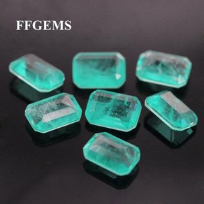 FFGems 제작 파라이바 토르말린 블루 브라질 직사각형 루즈 원석 DIY 쥬얼리 세팅 실버 링