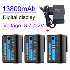 레벨기 적외선 레이저 레벨 충전식 리튬 배터리 2 와이어 3 5 12 푸시용 범용 디지털 13800mAh, [02] 13800mAh, 1개