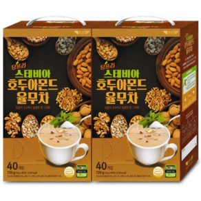 스테비아 호두아몬드 율무차 40T 총80T, 18g, 40개입, 2개