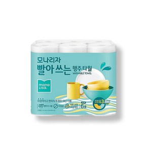 모나리자 빨아쓰는 키친타월 50매, 6개