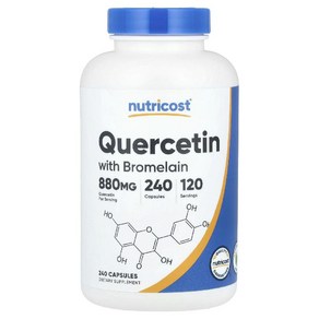 Nuticost Quecetin 뉴트리코스트 퀘르세틴 브로멜라인 880mg 240캡슐, 1개, 240정, 240정