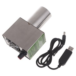 12x3.8cm DC 송풍기 5V 2A 가변 속도 스위치 컨트롤러가있는 USB 전원 팬, 1개