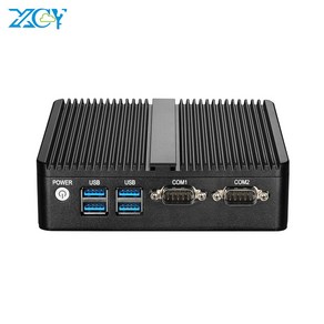 XCY-미니 PC 인텔 셀러론 J4125 쿼드코어 2x RS232 듀얼 이더넷 300M WiFi HDMI VGA 4 x USB 팬리스 산업용 IPC 윈도우즈 10