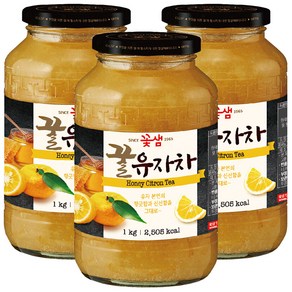 꽃샘 꿀유자차, 1kg, 3개, 1개입