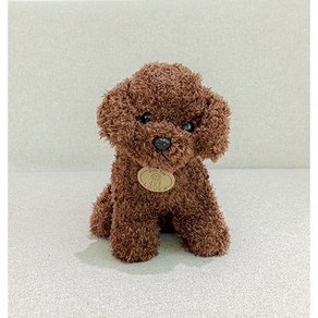 네이처타임즈 러블리 뽀글 강아지 인형, 다크브라운, 25cm, 1개