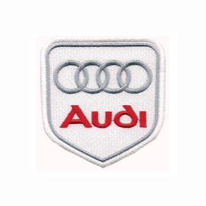 와펜 D752 - 아우디 Audi 화이트 방패 마크 패치 와펜