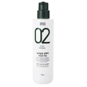 AMOS 아모스 녹차실감 민감성삼푸 500g, 중건성샴푸500ml+파우치3.3ml, 1개