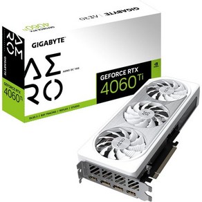 기가바이트 지포스 RTX 4060 Ti AERO OC 16G 그래픽 카드 윈드포스 팬 3배 16GB 128비트 GDDR6 GVN406 TAERO OC16GD 비디오, 1개