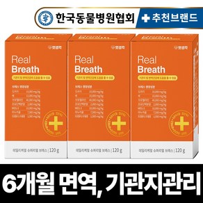 펫생각 리얼 브레스 반려견 강아지 기관지 영양제 협착증 기침 면역력 호흡기 켁켁거림 거위소리 120g