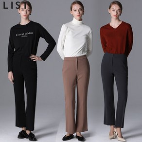 [리스트(LIST)] 솔리드 세미 부츠컷 팬츠 (택가격 138000원)
