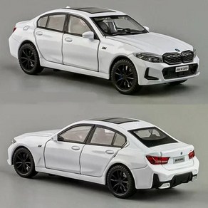 BMW 320i 합금 다이캐스트 자동차 미니어처 피규어 장난감, White, 1개