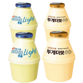 빙그레 단지 바나나우유 혼합2종세트(바나나맛라이트 and 투게더맛), 2세트, 480ml