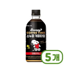 스누피 커피타임 아메리카노 페트음료 500ml x 5개