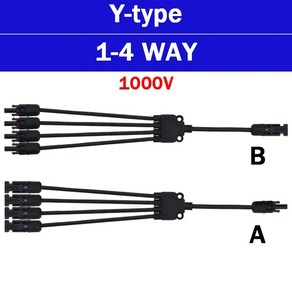 PV 태양광 커넥터 T/ Y 타입 케이블 분배기 커플러 결합기 태양 전지 패널 구성 요소 설치 키트 30A 1000V 1 세트 5 20/100, 30) 4-5 - 5