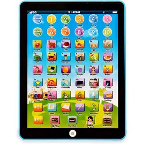 Kids Tablet Leaning Pad 6가지 게임으로 음악/단어/학습 문자/알파벳 3세 이상 어린이용 교육용 태블릿…, Pink, 1개