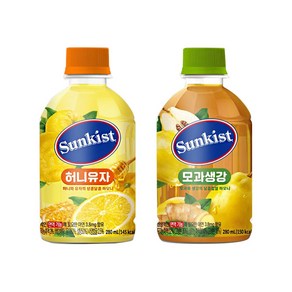 냉온장 겸용 썬키스트 허니유자6개 + 모과생강6개 280ml 총12개입, 6개