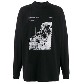 [오프화이트] [명품]OFF WHITE 오프 화이트 티셔츠 OMAB032F19185013 1001하이넥 롱슬리..