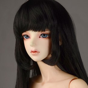 돌모아 구체관절인형 가발 SD 60cm 히메컷 롱 생머리 블랙 (8-9) Roung Hime Long Wig (Black), 1개