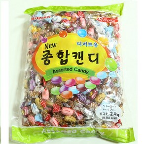 맛고을식품 New 종합캔디 2.4kg / 업소용 대용량 사탕 박하 바이오디저트 누룽지 후르츠맛랜드