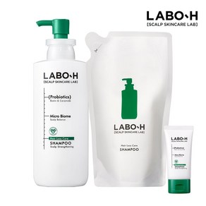 [신라쇼 ONLY]라보에이치 두피강화클리닉 샴푸 탈모증상완화 400ml+리필 400ML+증정, 400ml, 1개