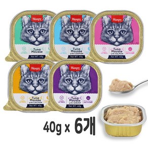 완피 캣무스 주식용 미니캔 (40g x 6개/BOX), 참치&대구 무스, 40g, 6개