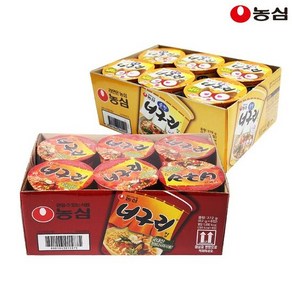 농심 너구리 매운맛(62gx6입) + 순한맛(63gx6입) 세트 컵라면 작