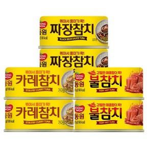 동원 [동원] 가미참치 3종 90g x6개 (짜장/카레/불), 6개