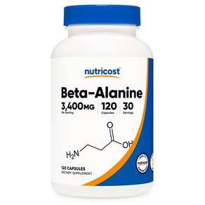 뉴트리코스트 베타알라닌 750mg 캡슐 1서빙 3 400mg Beta-Alanine Capsules [850 MG], 120정, 1개