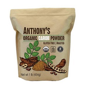 Anthony's Organic Carob Powder 1 lb Gluten Free Anthony's 유기농 캐롭 파우더 1 lb 글루튼 프리 비 GMO 코코아 파우