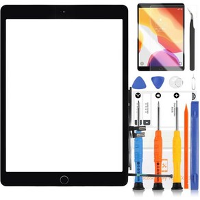 iPad 9 9세대 2021 화면 교체 10.2 A2602 A2603 A2604 A2605 터치 스크린 디지타이저 센서 유리 패널 수리 부품 키트 홈 버튼 도구 보호 필름 포함, iPad 9 9세대 2021 화면 교체 10.2 A26, 1개