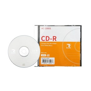 LG CD-R 700MB 52x 1P 슬림 케이스 공CD 공씨디, 1개