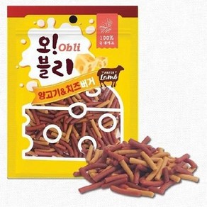 애견간식 양고기 치즈버거 100g 애견 건강한재료 전연령 트릿 강아지 훈련 가성비좋은 맛있는, 1개