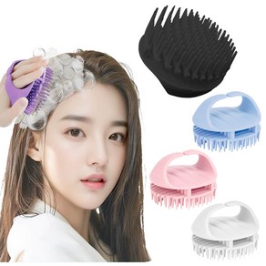 깔끔더하기 두피 마사지 샴푸브러쉬 빗, 1개, 노바블랙