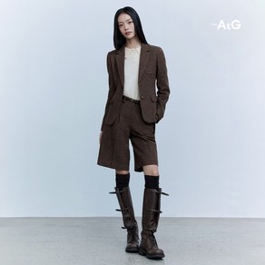 더엣지 [론칭가69 900원] 울혼방 체크 버뮤다 팬츠 +벨트 689384
