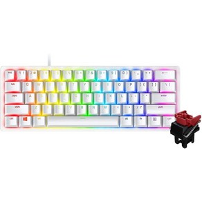 Raze Huntsman Mini 소형 게이밍 키보드 Mecuy White - Linea Optical Switch 영어 US배열 60% 레이아웃 광학 스위치 초고속 1.2mm 작동 리니어 촉감 저소음 Choma RGB [일본 정규 대리점 보증품]