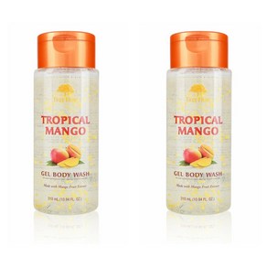 (1+1)Tee Hut Topical Mango Gel Body Wash 트리헛 트로피칼 망고 젤 바디워시 10.94Fl.oz(310ml) 2팩, 310ml, 2개