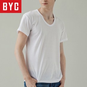 BYC 남성용 순면100% 반팔런닝 4매세트