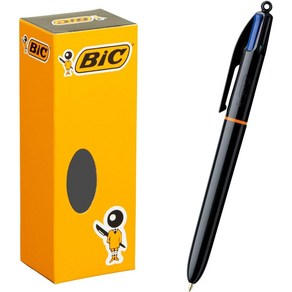 일본직발송 3. BIC 재팬 빅(BIC) 볼펜 4색 볼펜 다색 PRO 1.0MM 흑축 12개 4CPRO10BLK B07SV8Y2DH, One Size, 블랙