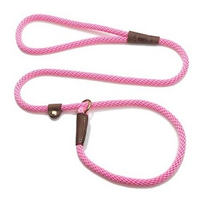 Mendota Pet Slip Leash - Dog Lead and Colla Combo Mendota 애완동물 슬립 목줄 - 개 리드 및 목줄 콤보 - 미국산 - 핑크 3/8, 1개