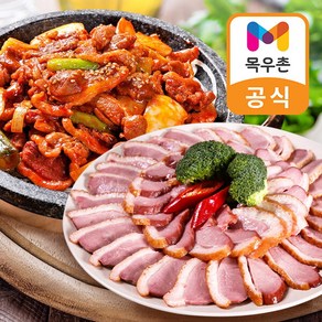 [CJ이츠웰] [목우촌] 허브갈릭 훈제오리 슬라이스 210g x 4팩 (소스 2봉) + 오리주물럭 250g x 2팩