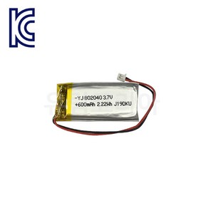 YJ 리튬폴리머배터리 YJ802040 600mAh KC인증 충전지, 1개, 1개입