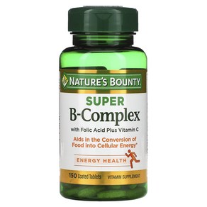 네이쳐스바운티 Natue's Bounty B-Complex With Folic Acid Plus Vitamin C Tablets 125 Tablets, 150정, 1개