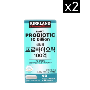 커클랜드 시그니춰 데일리 프로바이오틱 100억 465mg x 90캡슐x2 총180캡슐, 180정, 1개