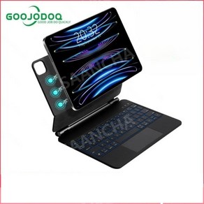 GOOJODOQ 매직 키보드 케이스 iPad 10 세대 케이스 iPad Po 11 iPad Po 12 9 12.9 M2 2022 Ai 4 Ai 5, 한국, 흰색 10세대