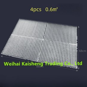 Kisen 고양이 접근 금지 퇴치 매트 침입 방지 가시 매트 펜스 기피 패드 43cm*34cm, 4개, 투명색