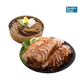 선비찬 옥천냉면 칡냉면사리10인분+육수10봉+족발300g+새우젓세트, 2kg, 10인분