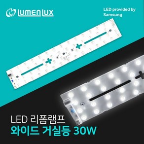 루멘룩스 LED 안정기일체형 리폼램프 와이드 거실등 30W, 2개, 주광색