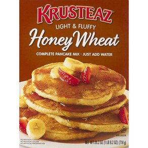 Kusteaz Light & Fluffy Complete Honey Wheat Pancake Mix 크러스티즈 허니 밀 팬케이크 믹스 25oz(714g) 2팩, 714g, 2개