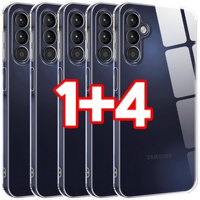 벌크온 1+4 갤럭시 A15 LTE 슬림 투명 젤리 소프트핏 기본 케이스